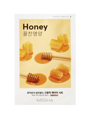 Missha Airy Fit Sheet Mask  Honey  Маска за лице дамски 19gr