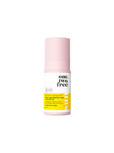 ONE.TWO.FREE! Sunscreen Daily Sun Protection Fluid SPF 50 Защитен филтър дамски 30ml