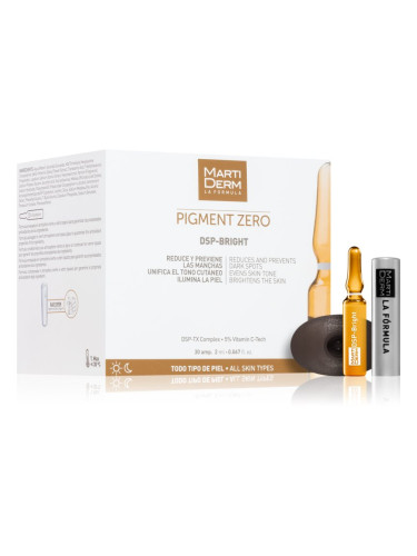 MartiDerm Pigment Zero DSP-BRIGHT ампули за озаряване на лицето с витамин С 30x2 мл.