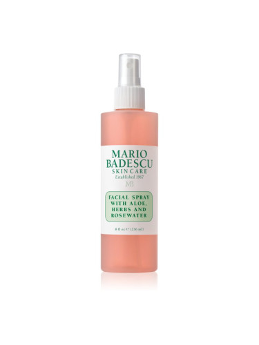 Mario Badescu Facial Spray with Aloe, Herbs and Rosewater тонизираща мълга за лице за освежаване и хидратация 236 мл.