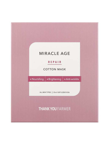 THANK YOU FARMER Miracle Age Repair Cotton Mask Маска за лице дамски  