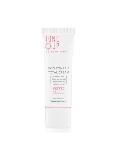 THANK YOU FARMER Skin Tone Up Total Cream SPF 50+ PA++++ Защитен филтър дамски 40ml