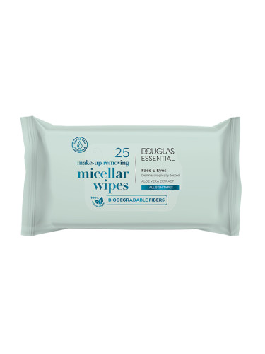 Douglas Essential Make-up Removing Micellar Wipes 25pcs Почистващи кърпички дамски  