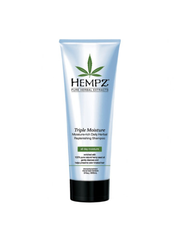 HEMPZ Triple Moisture Replenishing Shampoo  Шампоан за коса унисекс 266ml