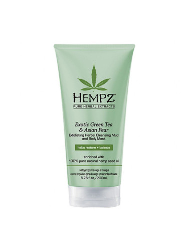 HEMPZ Exotic Green Tea & Asian Pear Exfoliating Mud & Body Mask Ексфолиант за тяло дамски 200ml