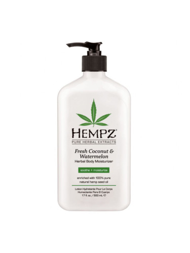 HEMPZ Fresh Coconut & Watermelon Herbal Moisturiser Лосион за тяло дамски 500ml