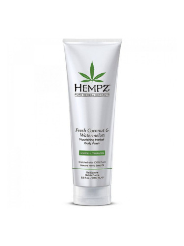 HEMPZ Fresh Coconut & Watermelon Herbal Body Wash Ексфолиант за тяло дамски 250ml