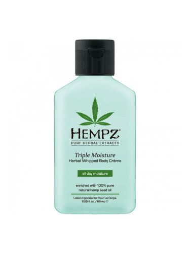 HEMPZ Triple Moisture Herbal Whipped Body Creme Mini Крем за тяло унисекс 66ml