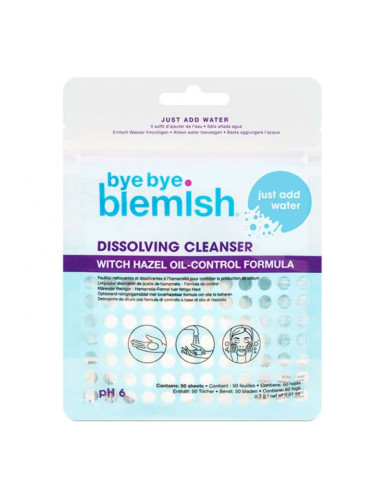 BYE BYE BLEMISH Water Activated Dissolving Cleanser Sheets Тампони за грим дамски  
