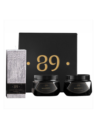КОМПЛЕКТ AROMATIC 89 Majesty set, body scrub, butter, scented candle Ексфолиант за тяло унисекс  