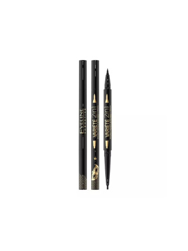 EVELINE Variete 2in1 Double Effect Eyeliner Pisaku i Kredka Очна линия водоустойчива   