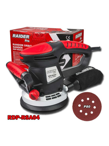 Ексцентършлайф RAIDER RDP-RSA04, 380W, 125 мм, регулируеми обороти 6000-30000 в мин.