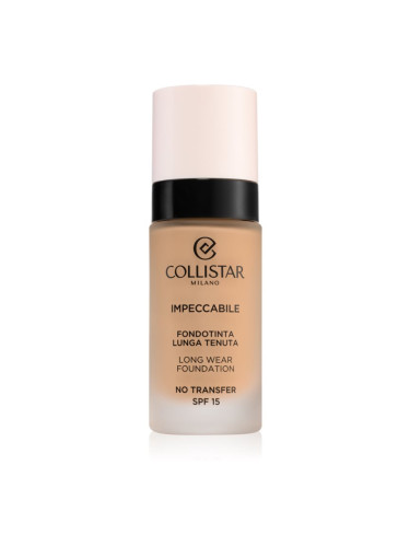 Collistar Impeccabile Long Wear Foundation дълготраен фон дьо тен SPF 15 4R Rosy Sand 30 мл.