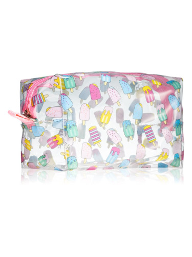 BrushArt Accessories Transparent cosmetic bag прозрачна козметична чантичка Ice Cream 1 бр.