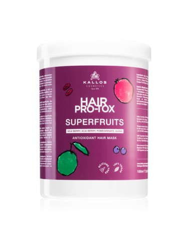 Kallos Hair Pro-Tox Superfruits регенерираща маска за уморена коса без блясък 1000 мл.