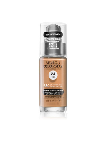 Revlon Cosmetics ColorStay™ SPF 15 дълготраен матиращ фон дьо тен за смесена и мазна кожа цвят 400 Caramel 30 мл.