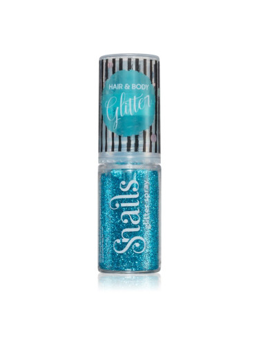 Snails Body Glitter блестящи частици за тяло и коса Turquoise blue 10 гр.