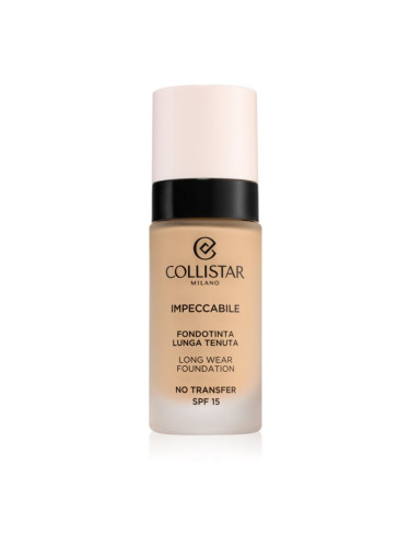 Collistar Impeccabile Long Wear Foundation дълготраен фон дьо тен SPF 15 3R Rosy Natural 30 мл.