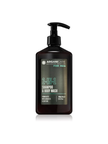 Arganicare For Men 2-In-1 Shampoo & Body Wash душ гел и шампоан 2 в 1 за мъже 400 мл.