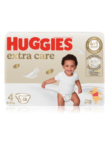 Huggies Extra Care Size 4 еднократни пелени 8-16 kg 33 бр.