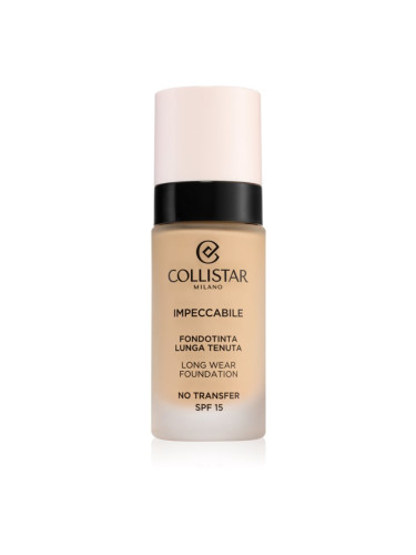 Collistar Impeccabile Long Wear Foundation дълготраен фон дьо тен SPF 15 2R Rosy Beige 30 мл.