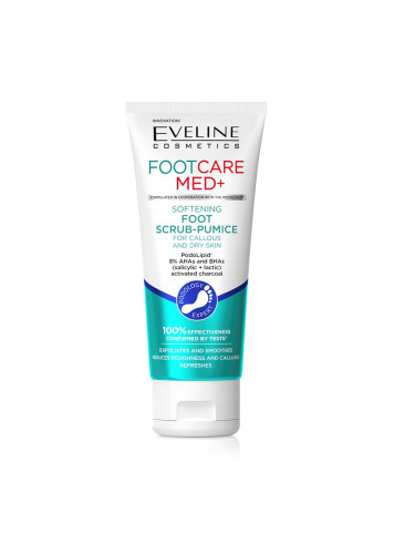 EVELINE Foot Care Med+ Омекотяващ Скраб-Пемза За Груба И Суха Кожа На Краката Скраб за крака унисекс 100ml