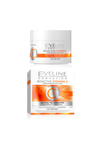 EVELINE Nature Line Bioactive Vitamin C Подмладяващ Ден&Нощ Крем За Лице  24 - часов крем дамски 50ml