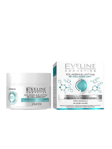 EVELINE Nature Line 3d-Collagen Lift Ден&Нощ Крем За Лице Против Бръчки  24 - часов крем дамски 50ml