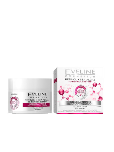 EVELINE Nature Line Ден/Нощ Крем 3D Ретинол 24 - часов крем дамски 50ml