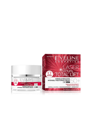 EVELINE Laser Total Lift Дневен и Нощен Крем 50+ 24 - часов крем дамски 50ml