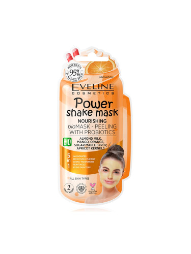 EVELINE Power Shake Подхранваща Био Маска Пилинг С Пробиотици  Маска за лице дамски 10ml