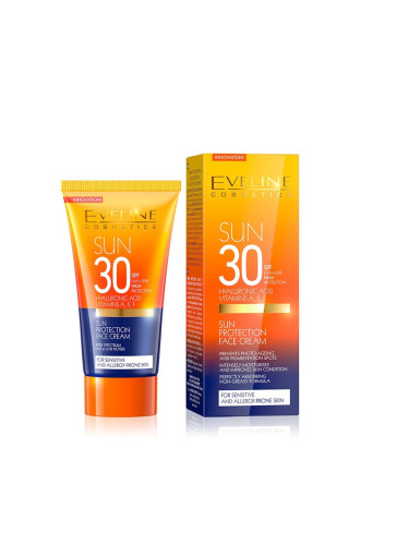 EVELINE Слънцезащитен Крем За Лице Spf 30 Слънцезащитен продукт дамски 50ml