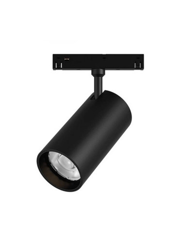 Магнитен LED прожектор за релса, 6W, 48VDC, 370lm, 4000K, неутрално бяла, BD61-00111, черен корпус