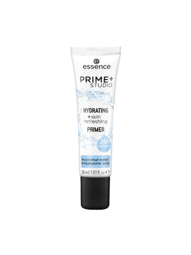 ESSENCE Prime+ Studio Hydrating +Skin Refreshing Primer База за лице  30ml