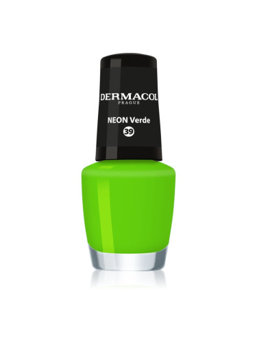 Dermacol Neon неонов лак за нокти цвят 39 Verde 5 мл.