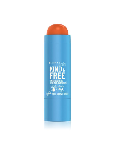 Rimmel Kind & Free мултифункционален грим за очи, устни и лице цвят 004 Tangerine Dream 5 гр.