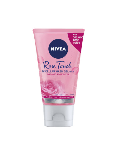 NIVEA MicelAir Мицеларен измиващ гел с розова вода Почистващ гел дамски 150ml