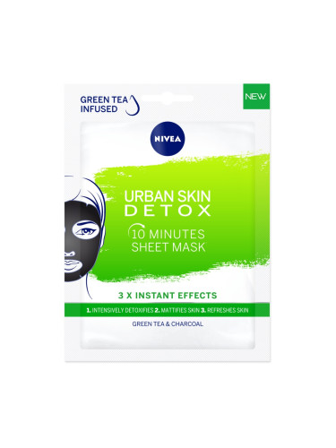 NIVEA Urban Detox Лист маска, 1 pcs Маска за лице дамски  