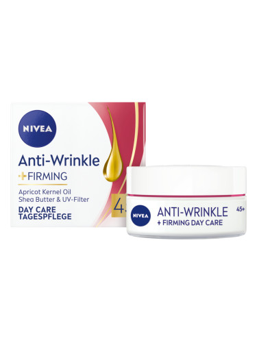 NIVEA AntiWrinkle+ Стягащ дневен крем против бръчки  45+ Дневен крем дамски 50ml