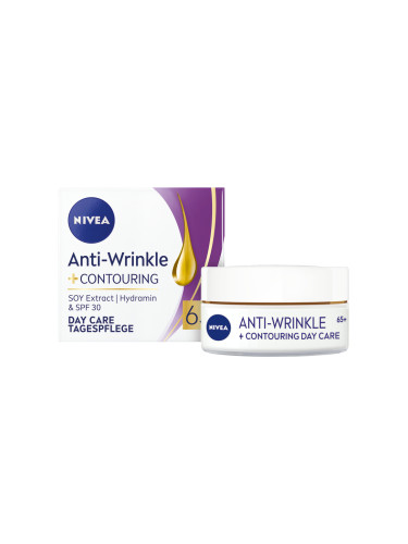 NIVEA AntiWrinkle+ Контуриращ дневен крем против бръчки 65+ Дневен крем дамски 50ml