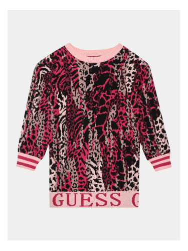 Guess Плетена рокля J3BK04 Z3AH0 Розов Regular Fit