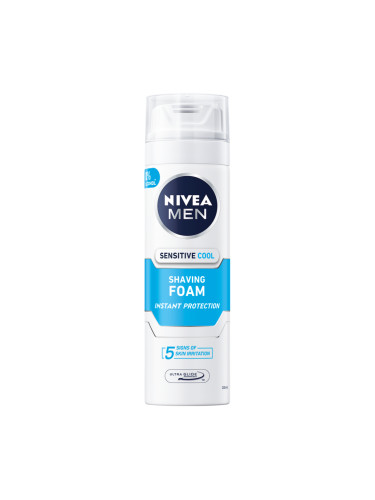 NIVEA MEN Пяна за бръснене Sensitive Cool Пяна за бръснене мъжки 200ml