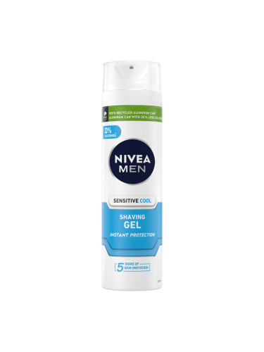 NIVEA MEN Гел за бръснене Sensitive Cool Гел за бръснене мъжки 200ml