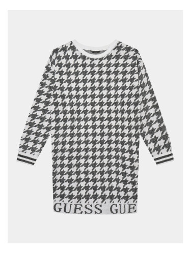 Guess Плетена рокля J3BK04 Z3AH0 Бял Regular Fit