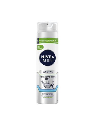 NIVEA MEN Гел за бръснене Skin & Stubble Beard Гел за бръснене мъжки 200ml