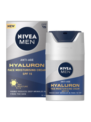 NIVEA MEN Active Age Hyaluron Крем за лице против бръчки Дневен крем мъжки 50ml