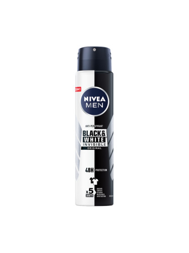 NIVEA MEN Deo Спрей мъжки Invisible on Black & White Original XL size Део спрей мъжки 250ml