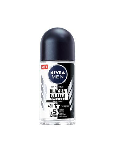 NIVEA MEN Deo Рол-он мъжки Invisible on Black & White Original Део рол мъжки 50ml