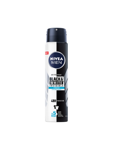 NIVEA MEN Deo Спрей мъжки Invisible on Black & White Fresh XL size Део спрей мъжки 250ml