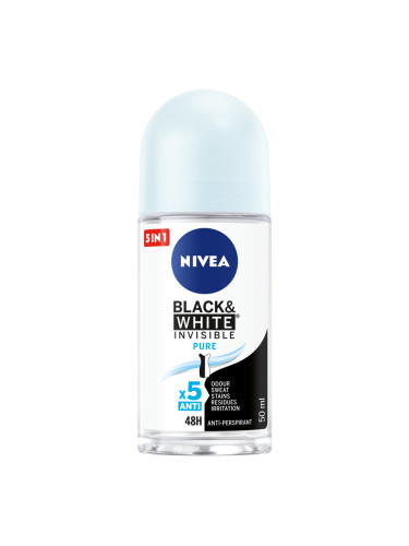 NIVEA Deo Рол-он дамски Invisible on Black & White Pure Део рол дамски 50ml